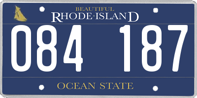 RI license plate 084187