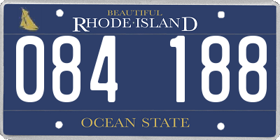 RI license plate 084188
