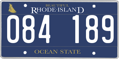 RI license plate 084189