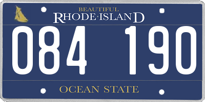 RI license plate 084190