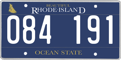 RI license plate 084191