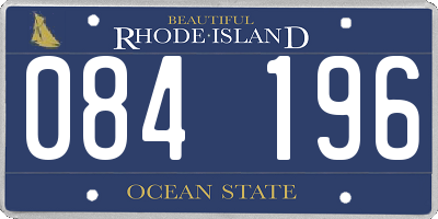 RI license plate 084196