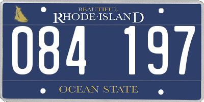 RI license plate 084197