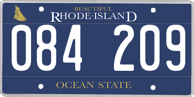 RI license plate 084209