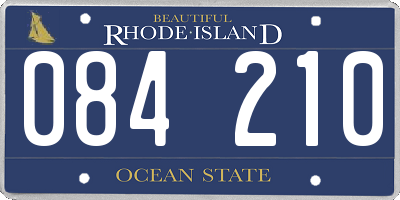 RI license plate 084210