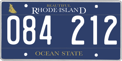 RI license plate 084212