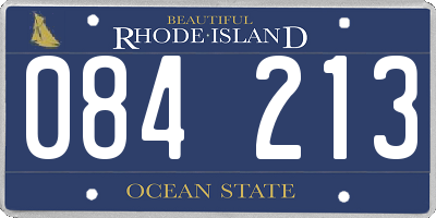 RI license plate 084213