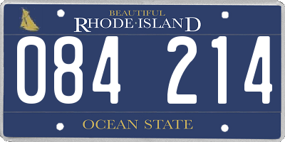 RI license plate 084214