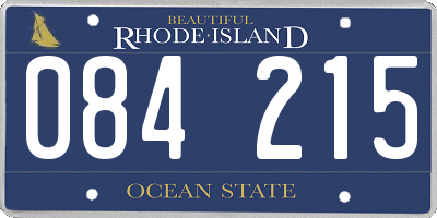 RI license plate 084215