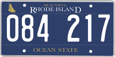 RI license plate 084217