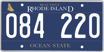 RI license plate 084220