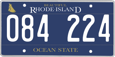 RI license plate 084224
