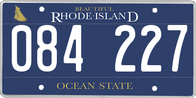RI license plate 084227