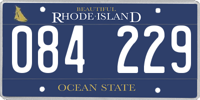 RI license plate 084229