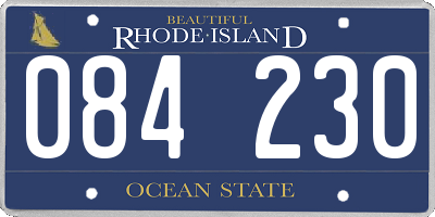 RI license plate 084230