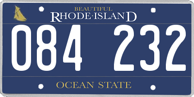 RI license plate 084232