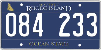 RI license plate 084233