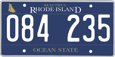 RI license plate 084235
