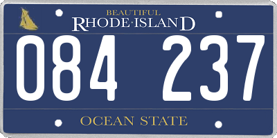 RI license plate 084237