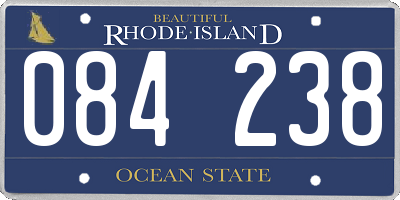 RI license plate 084238