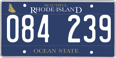 RI license plate 084239