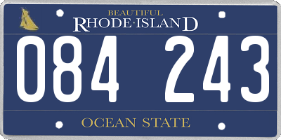 RI license plate 084243