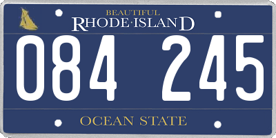 RI license plate 084245
