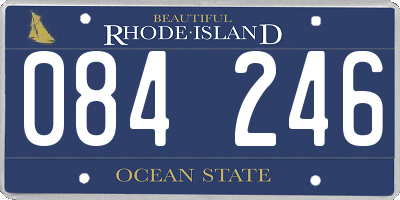 RI license plate 084246
