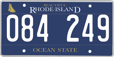 RI license plate 084249
