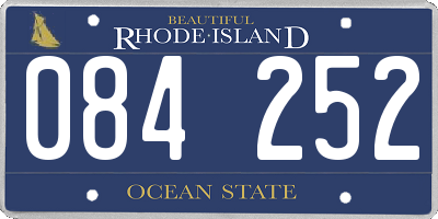 RI license plate 084252