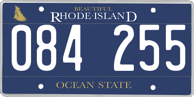 RI license plate 084255