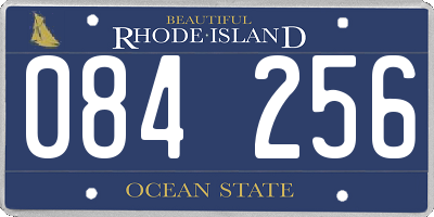 RI license plate 084256