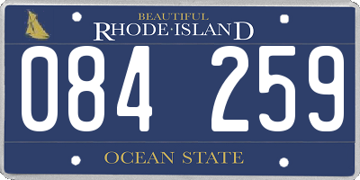 RI license plate 084259