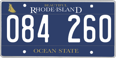 RI license plate 084260