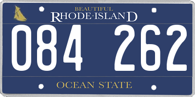 RI license plate 084262