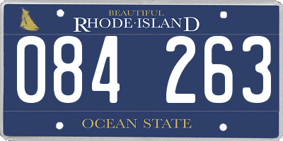 RI license plate 084263