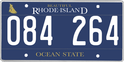 RI license plate 084264
