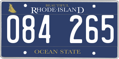 RI license plate 084265