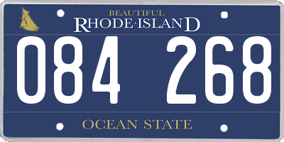 RI license plate 084268
