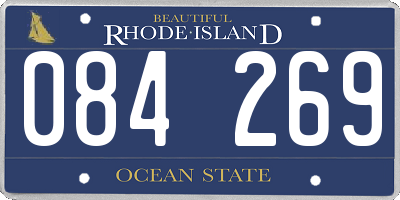 RI license plate 084269