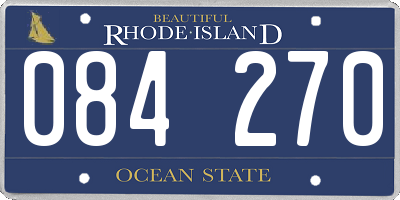 RI license plate 084270