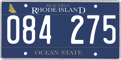 RI license plate 084275