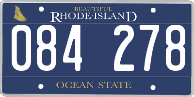 RI license plate 084278