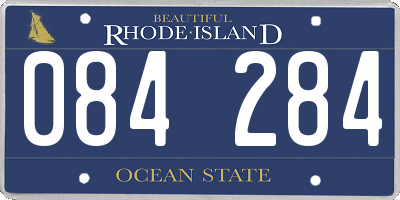 RI license plate 084284
