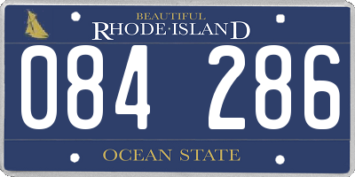 RI license plate 084286