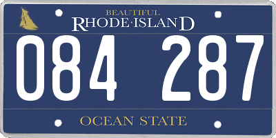 RI license plate 084287