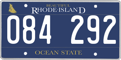 RI license plate 084292