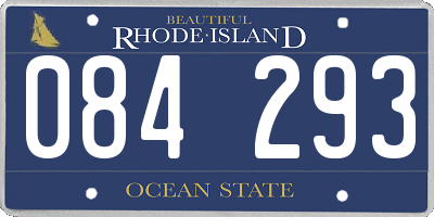 RI license plate 084293