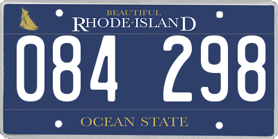 RI license plate 084298