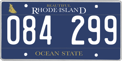 RI license plate 084299
